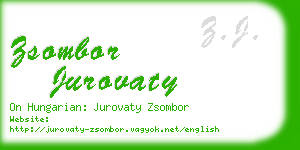 zsombor jurovaty business card
